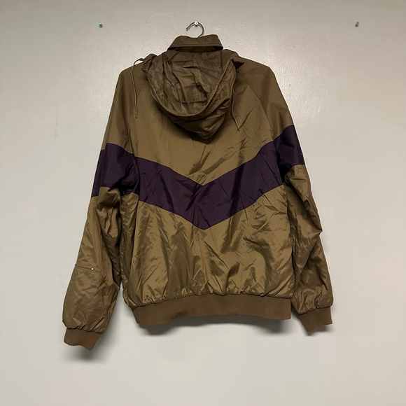 Vintage Men's Duckster Windbreaker Jacket size large Brown Purple insulated - Picture 12 of 12